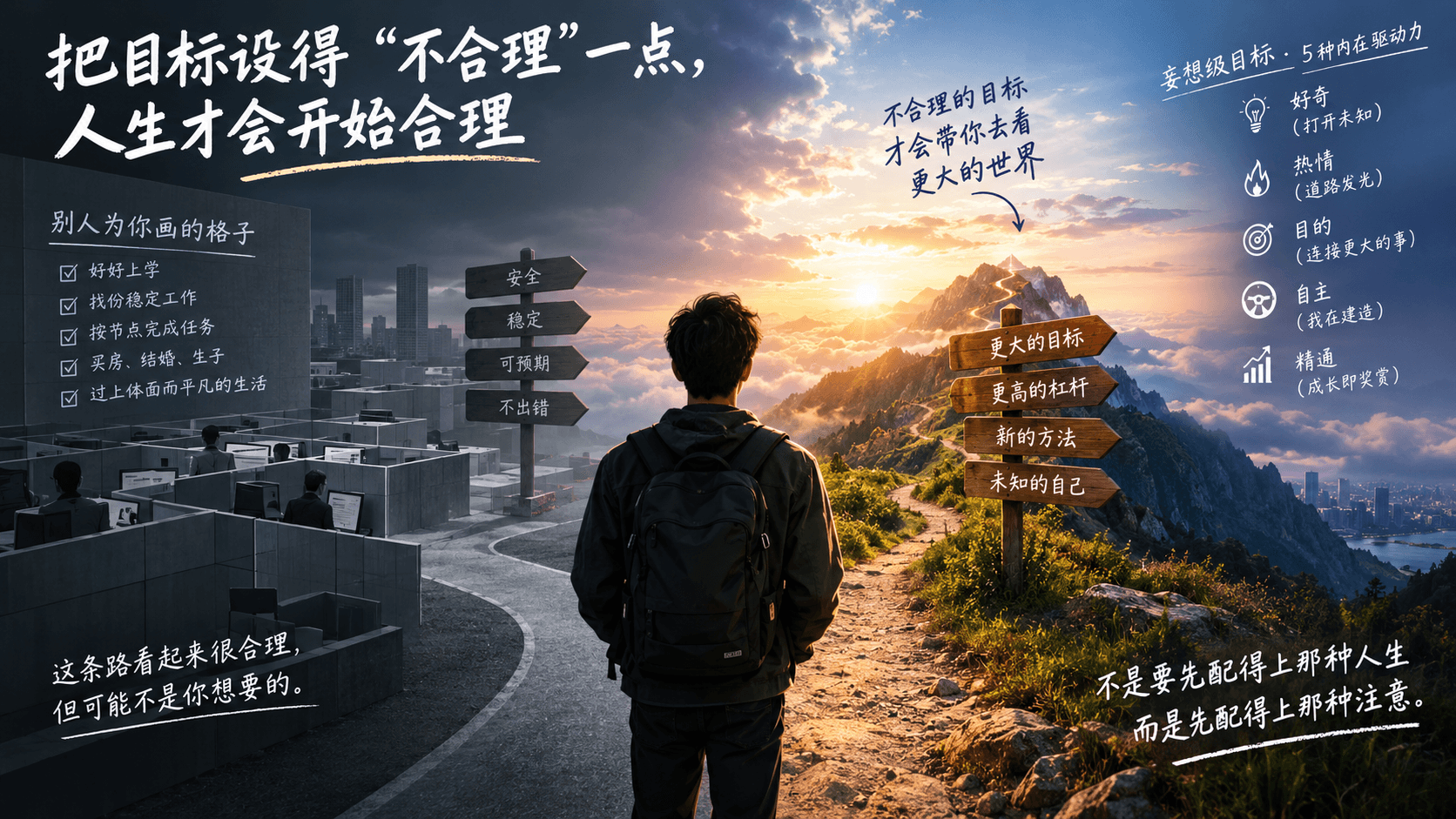 把目标设得“不合理”一点,人生才会开始合理