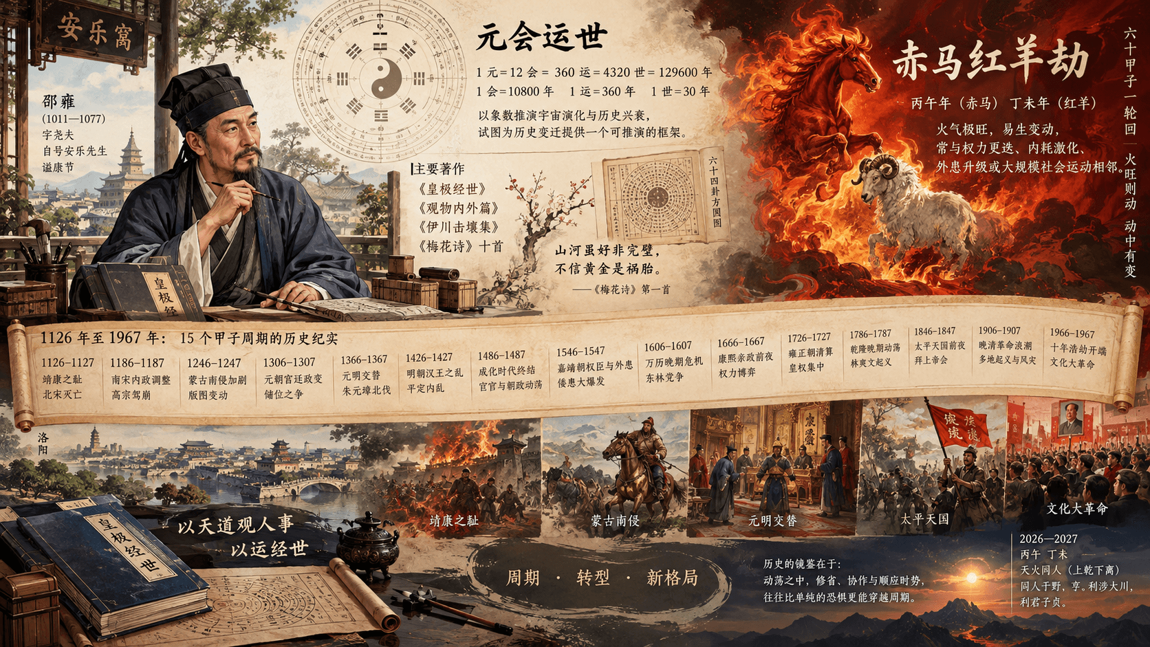 邵雍与“赤马红羊劫”:甲子周期中的历史镜像与文化解读
